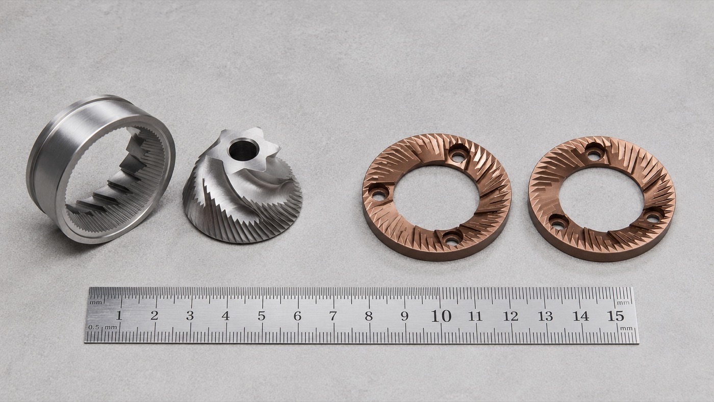 Flat and conical grinder burrs